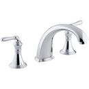 Roman Tub Faucet Trim with Double Lever Handle in Polished Chrome