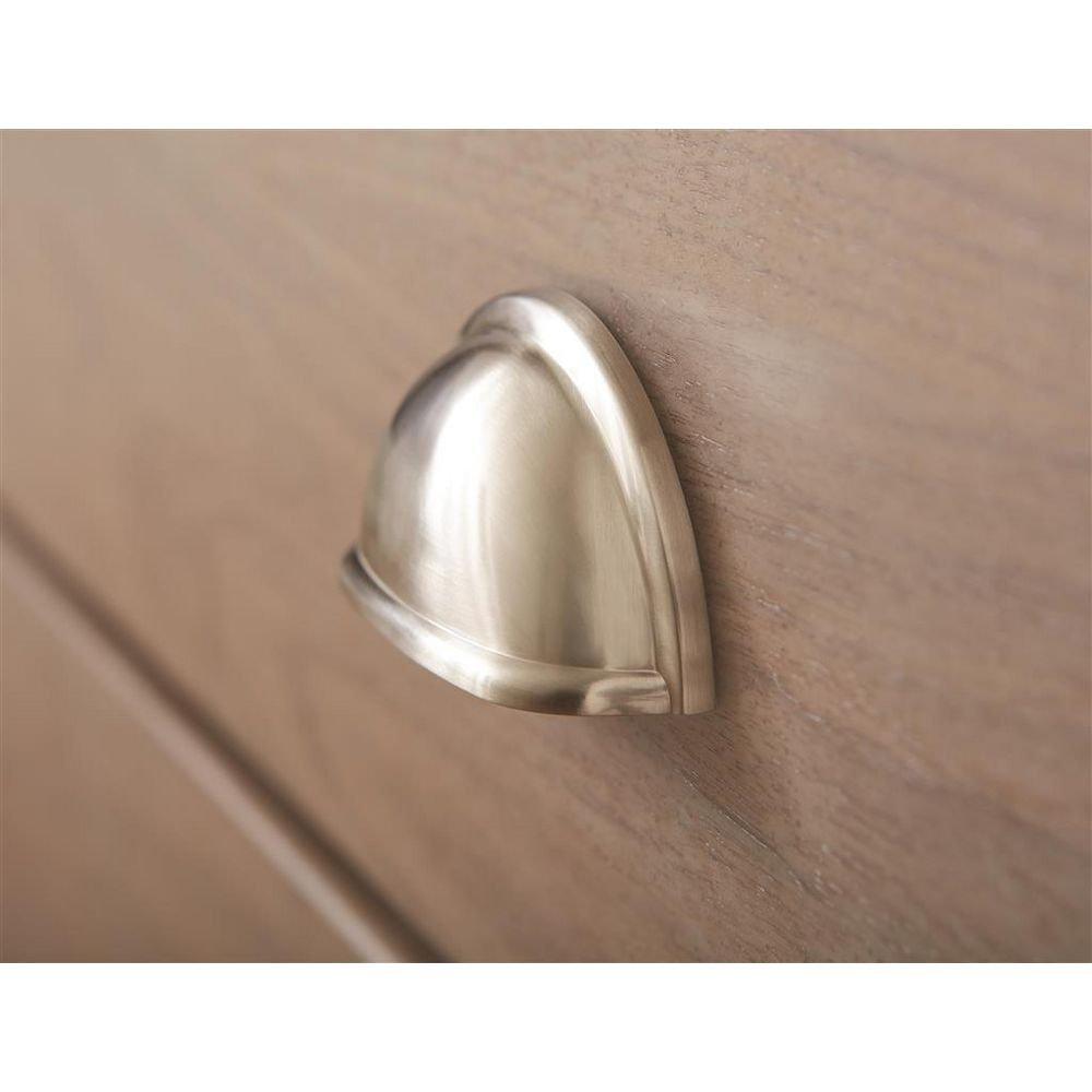 Amerock Brushed Satin Nickel 3 in. Center-to-Center Cup Pull 