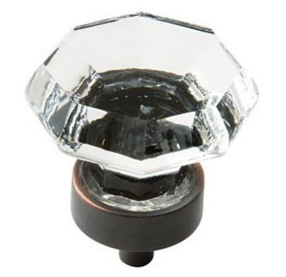 Amerock Clear/Oil Rubbed Bronze 1-5/16 in. Knob 