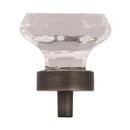 Amerock Clear 1-5/16 in (33 mm) Diameter Clear/Polished Nickel Cabinet Knob 