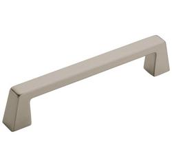 5-1/16 in. Center to Center Angled Square Arch Cabinet Handle / Drawer Pull in Satin Nickel