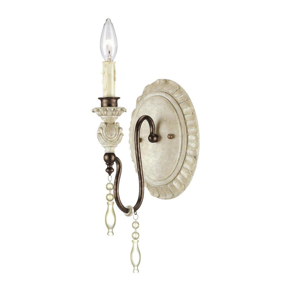 Millennium Lighting Antique White/Bronze 1-Light Wall Sconce 