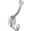 Amerock Satin Nickel Single Pilltop Coat and Hat Hook 