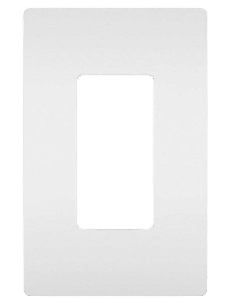 SCREWLESS WP PLASTIC SUB PLT 1G WH 