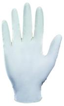 5 mil Size M Powder Coated Rubber Disposable Glove in White (Pack of 100)