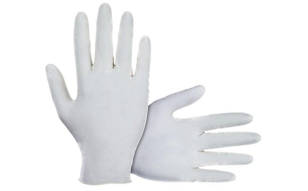 SAS Safety White 5 mil Powder-Free Latex Disposable Glove 100 Pack 