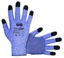 SAS Safety Blue Knit and Plastic Reusable Cut Resistant Gloves in Blue 