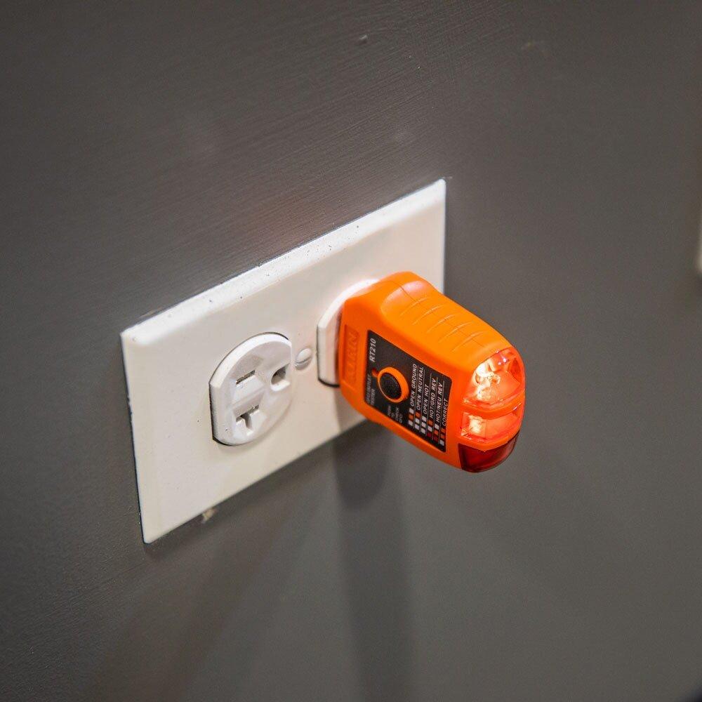 Klein Tools Orange Receptacle Tester 