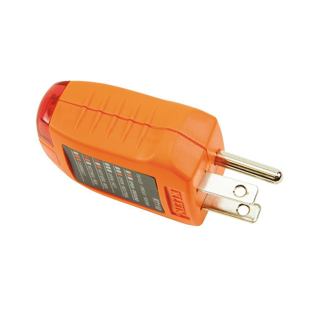 Klein Tools Orange Receptacle Tester 