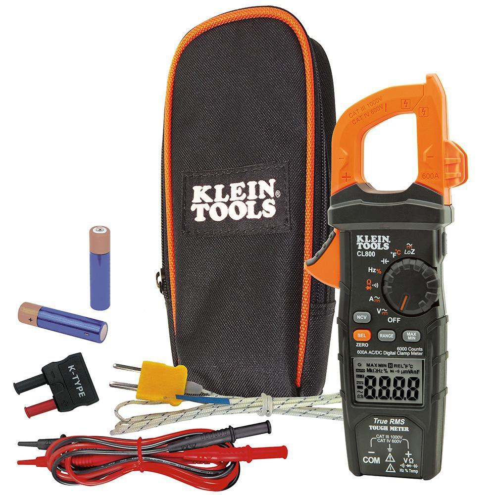 Klein Tools Black Digital Clamp Meter AC/DC Auto-Ranging 
