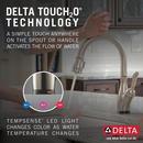 Delta Faucet SpotShield Stainless Single Handle Pull Down Touch Activated Kitchen Faucet 