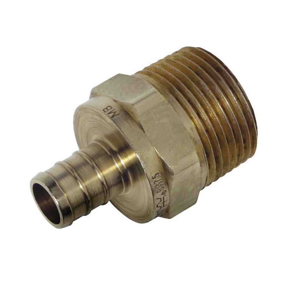 Watts Brass Crimp x MPT Brass Adapter 