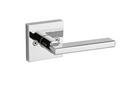Metal Square Door Lever in Polished Chrome