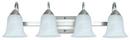 4-Light 26W Wall Mount LED Vanity Fixture in Brushed Nickel