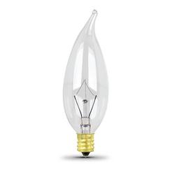 25W 3-7/8 in. Incandescent CA7 Candelabra E-12 Base 2700 Kelvin Dimmable Bulb in Clear (Pack of 25)