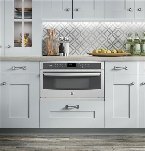 GE Profile&trade; Stainless Steel 19-1/8 in. 1.7 cu. ft. 975 W Built-In Microwave 