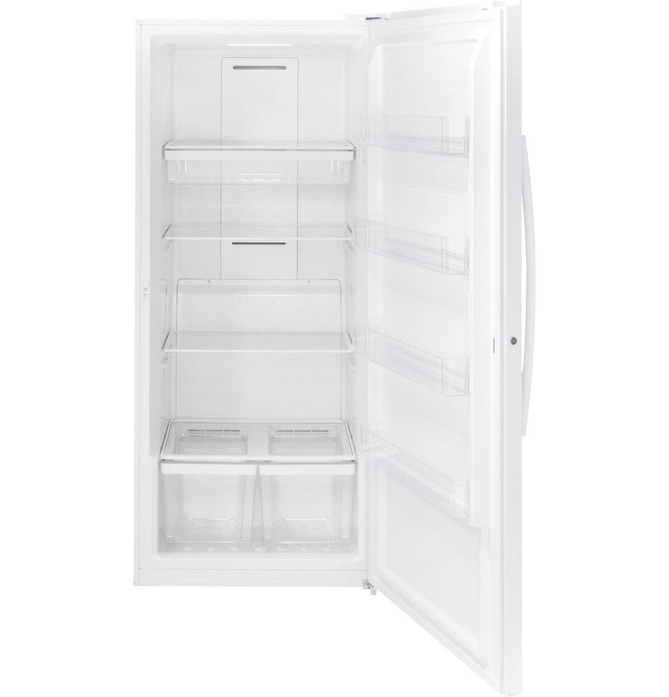 GE&reg; White 76-1/2 in. 21.3 cu. ft. Freezer 