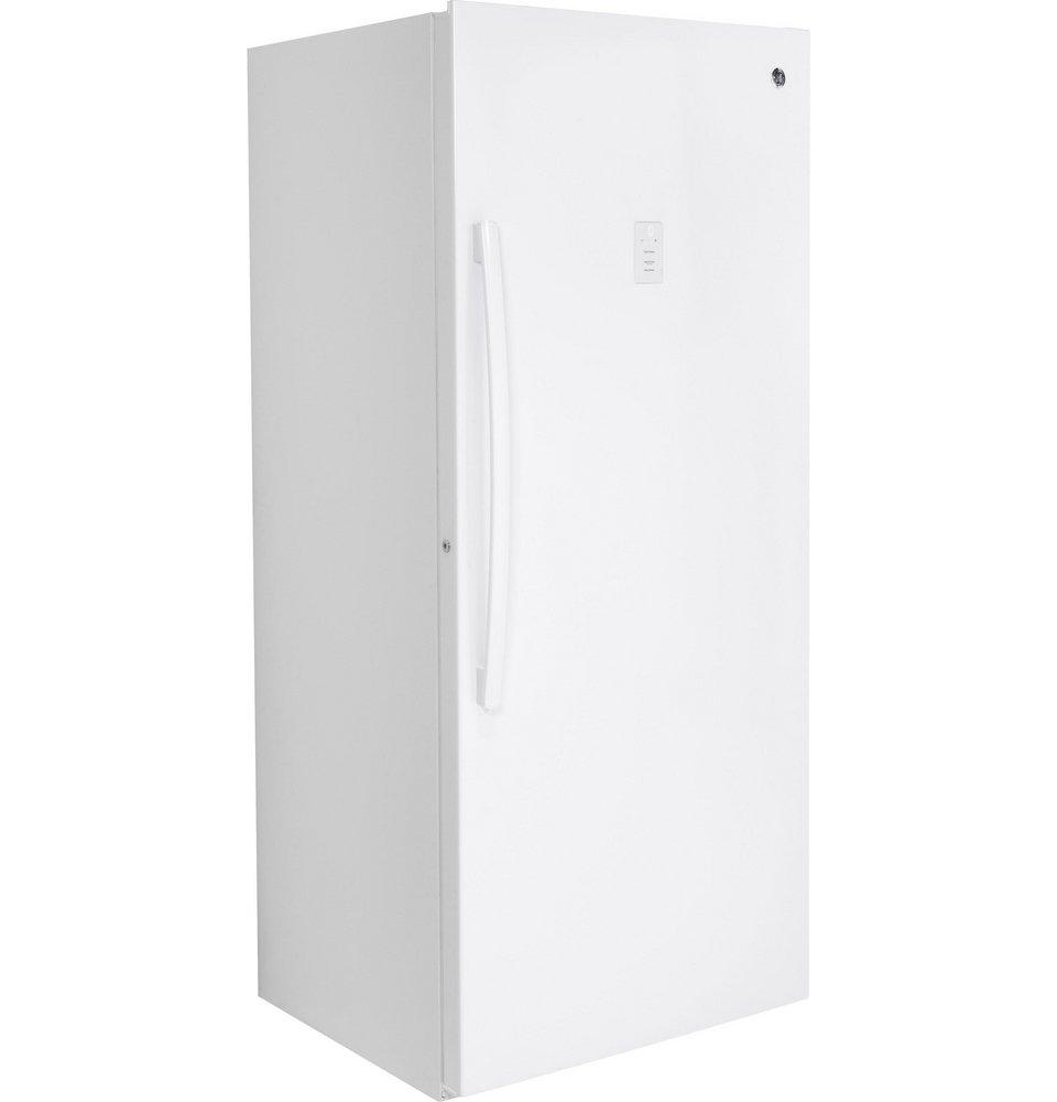 GE&reg; White 76-1/2 in. 21.3 cu. ft. Freezer 