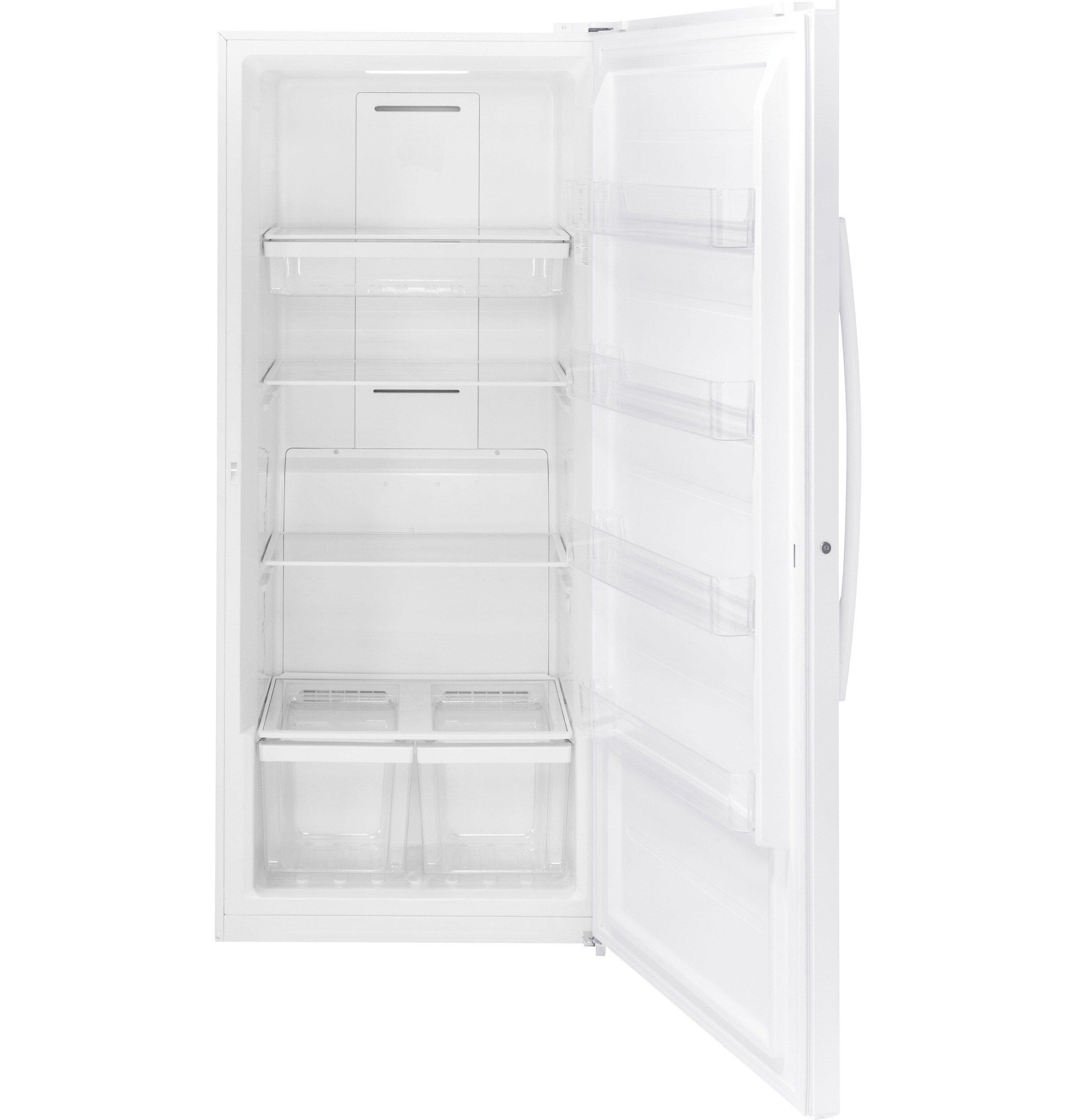 GE&reg; White 76-1/2 in. 21.3 cu. ft. Freezer 