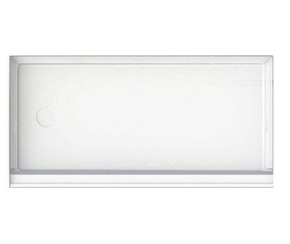 Aquatic White 60 in. Shower Pan with Right Drain 