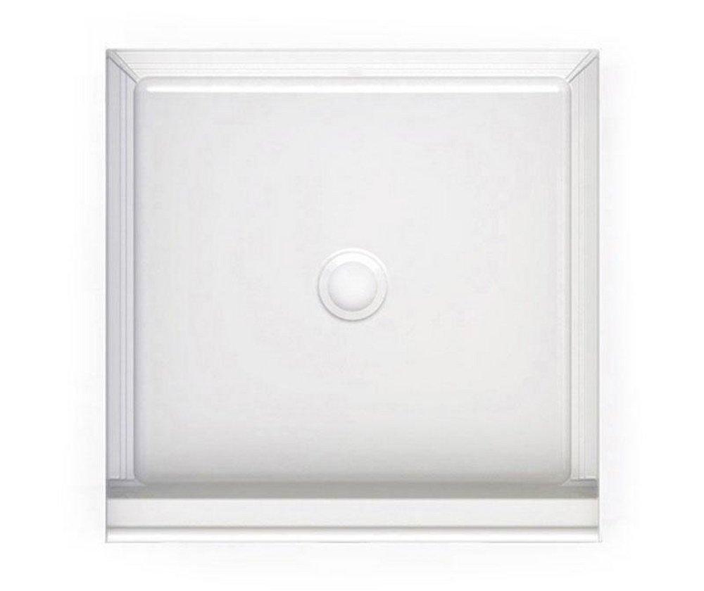 Aquatic White 36 in. Shower Pan with Center Drain 