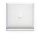 36 in. Shower Pan with Center Drain in White