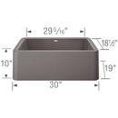 BLANCO Metallic Grey 30 x 19 in. No Hole Composite Single Bowl Undermount Kitchen Sink 