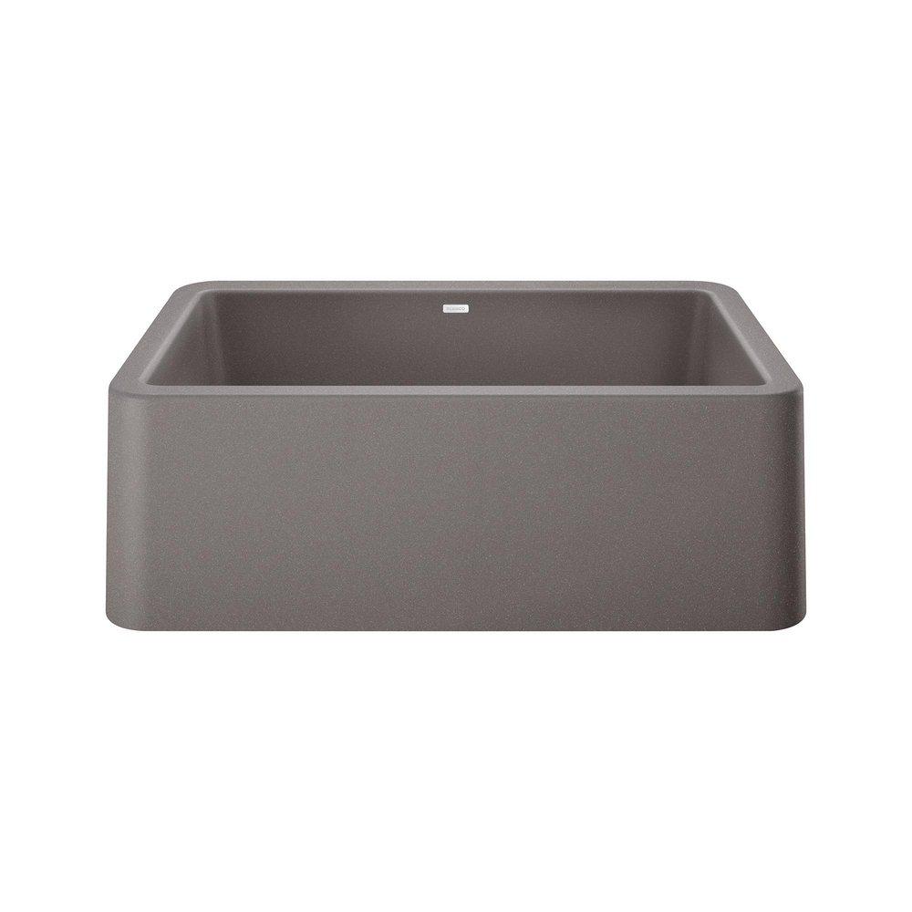 BLANCO Metallic Grey 30 x 19 in. No Hole Composite Single Bowl Undermount Kitchen Sink 