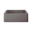 30 x 19 in. No Hole Composite Single Bowl Undermount Kitchen Sink in Metallic Grey