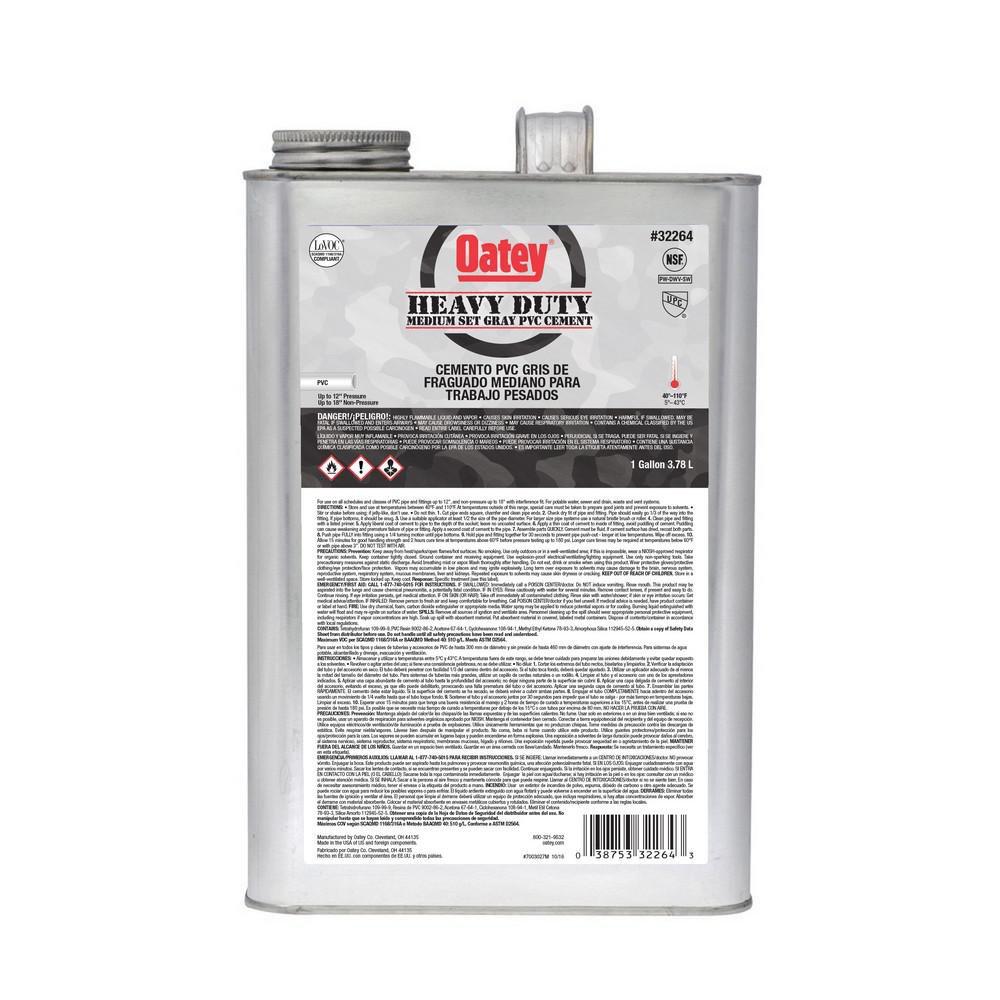 Oatey&reg; Grey Regular Set Plastic Grey Pipe Cement 