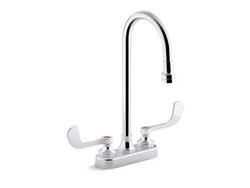 Two Handle Centerset Bathroom Sink Faucet in Polished Chrome