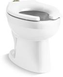 1.6 gpf Elongated Floor Mount Toilet Bowl with Top Spud in White