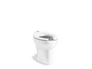 Elongated Floor Mount Antimicrobial Flushometer Toilet Bowl in White