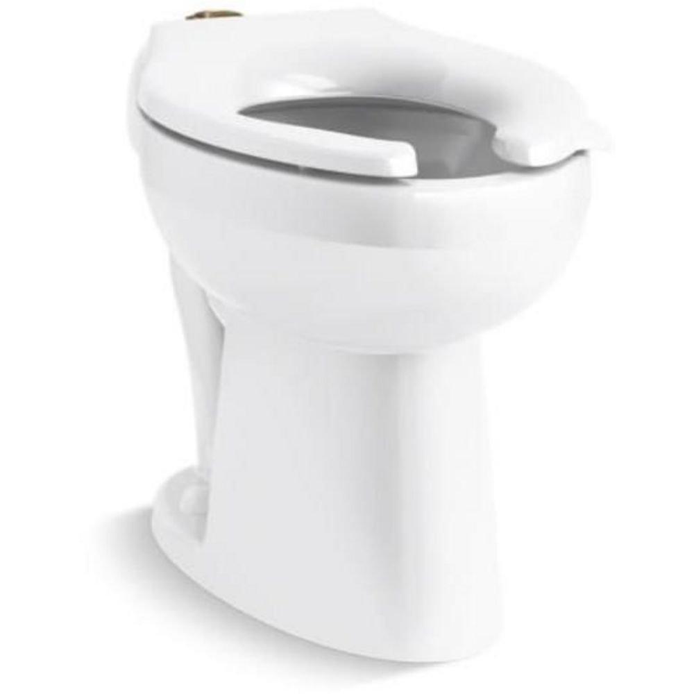 KOHLER White Flushometer Bowl with Top Spud 