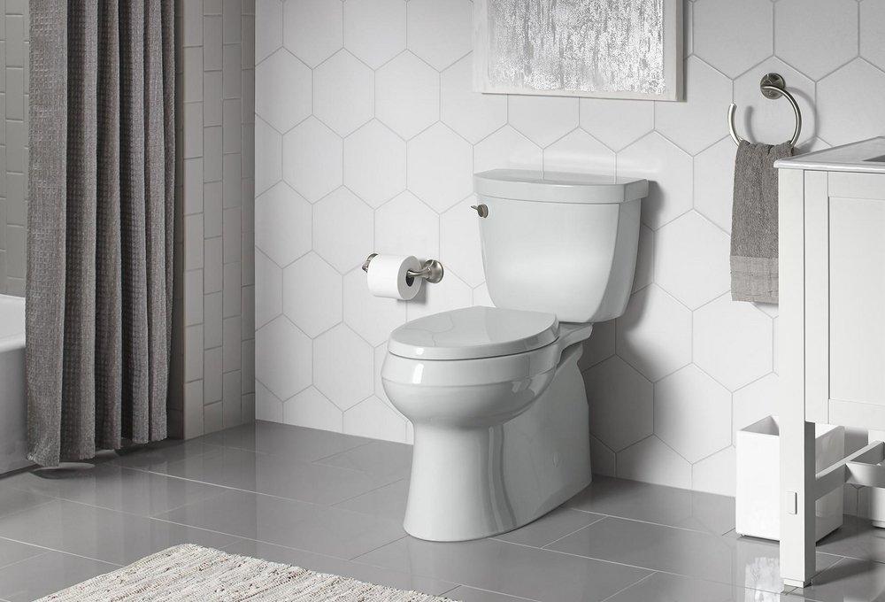 KOHLER White 1.28 gpf Toilet Tank with Left-Hand Trip Lever 