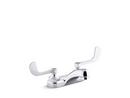 KOHLER Polished Chrome Two Handle Centerset Bathroom Sink Faucet Wristblade Handle 