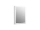 23-1/2 x 32 in. Wood Framed Rectangle Mirror in Linen White
