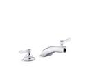 KOHLER Polished Chrome Two Handle Widespread Bathroom Sink Faucet Lever Handle 