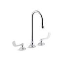 Two Handle Widespread Bathroom Sink Faucet in Polished Chrome