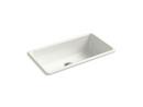 KOHLER Dune 33 x 18-3/4 in. No-Hole Cast Iron Single Bowl Dual Mount Kitchen Sink 