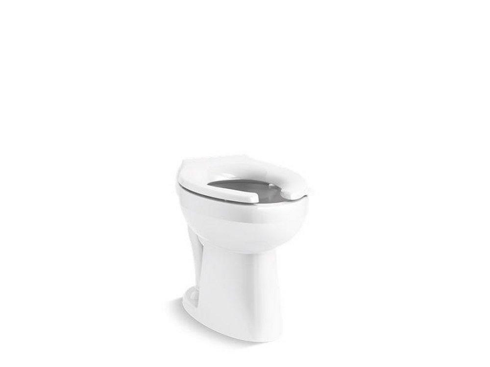 KOHLER White Elongated Toilet Bowl in White 