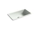 33 x 18-3/4 in. No-Hole Cast Iron Single Bowl Dual Mount Kitchen Sink in Sea Salt™