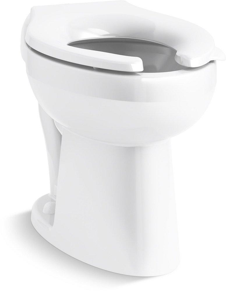 KOHLER White Elongated Toilet Bowl in Biscuit 