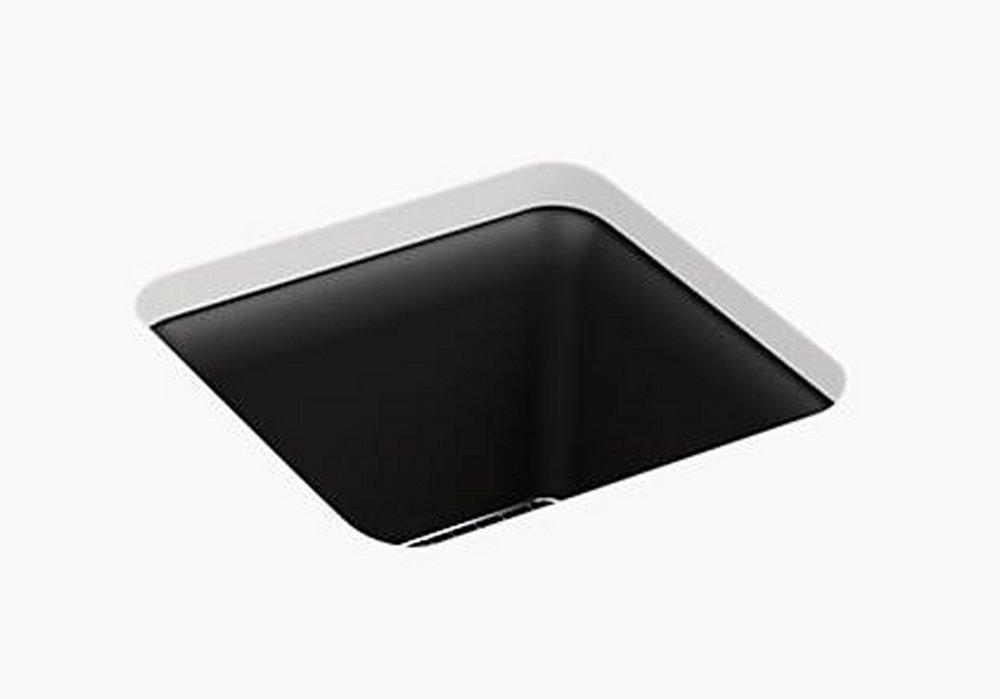 KOHLER Matte Black 15-1/2 x 15-1/2 in. Undermount Neoroc Bar Sink 