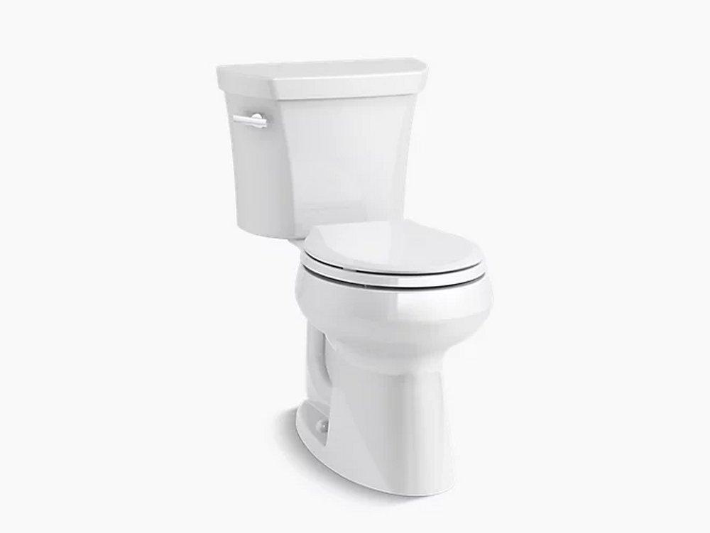 KOHLER White 1.28 gpf Round Two Piece Toilet 