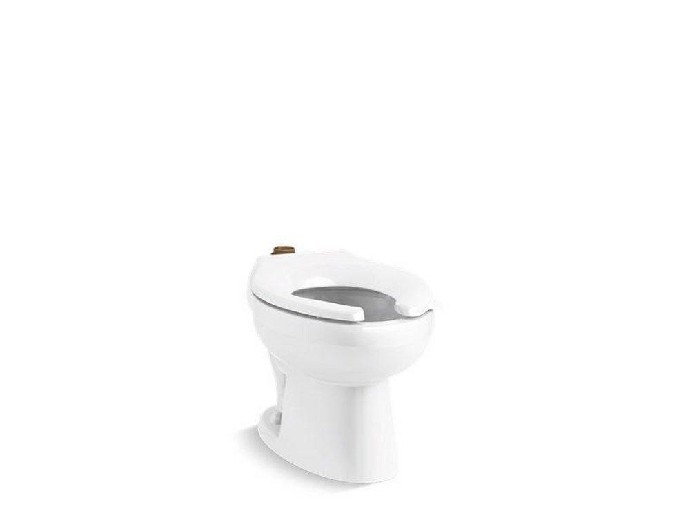 KOHLER White Elongated Toilet Bowl in White 