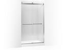 47-5/8 x 82-5/16 in. Sliding Crystal Clear Glass Shower Door in Bright Polished Silver