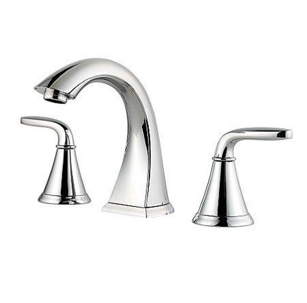 Pfister Polished Chrome Two Handle Widespread Bathroom Sink Faucet 