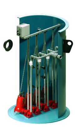 48 in. x 96 in. 2 HP Quadplex Grinder Pump