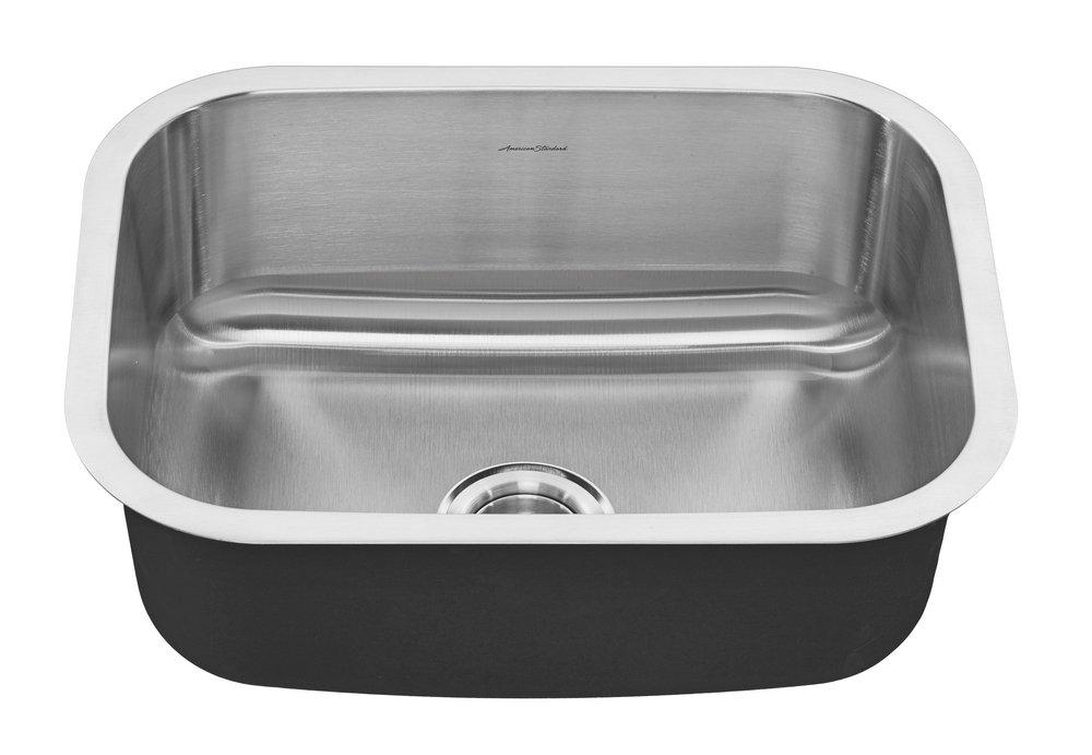 American Standard Stainless Steel 23-3/8 x 17-3/4 in. No Hole Single Bowl Undermount Kitchen Sink 